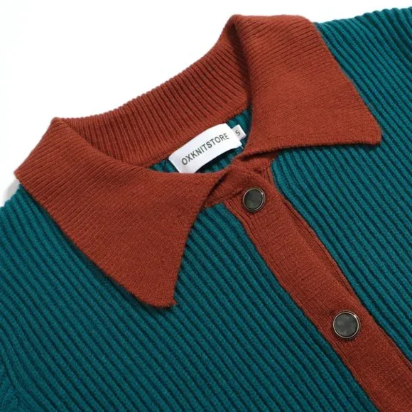 OXKNIT Malachite Green Long Sleeve 100% Cotton Knit Wear Cardigan XXL NWT - Picture 3 of 9